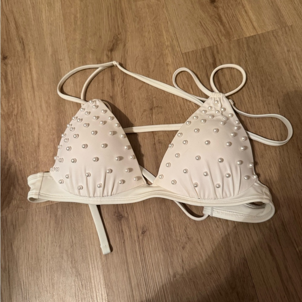 Shade & Shore Cream Bikini Top